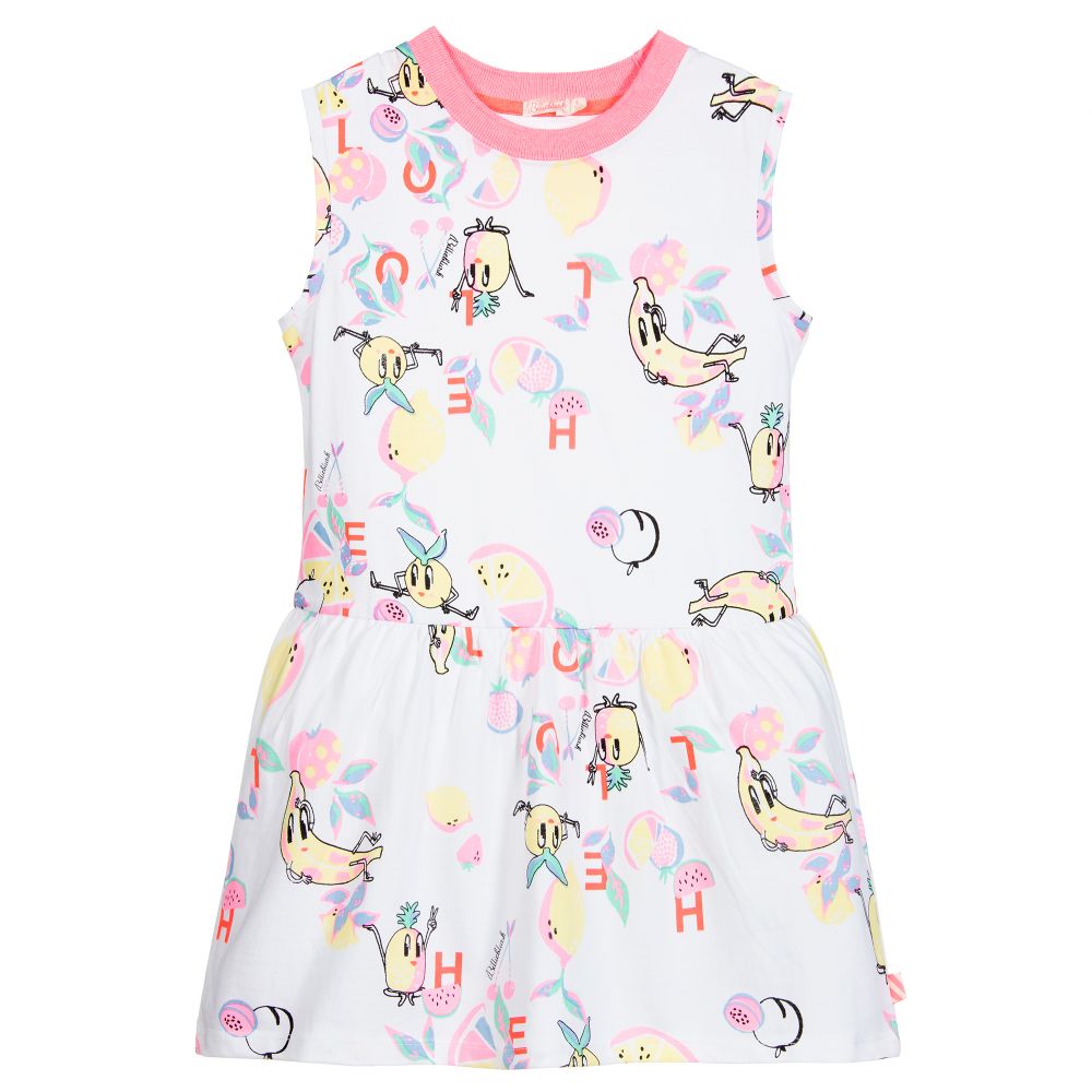 Billieblush - Weißes Kleid aus Baumwolljersey | Childrensalon