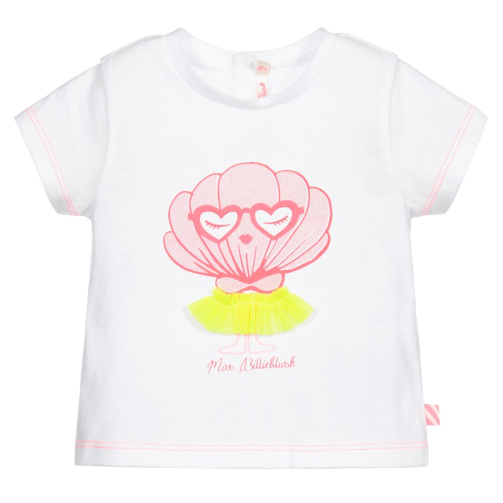 Billieblush-Белая футболка из хлопкового джерси | Childrensalon Outlet