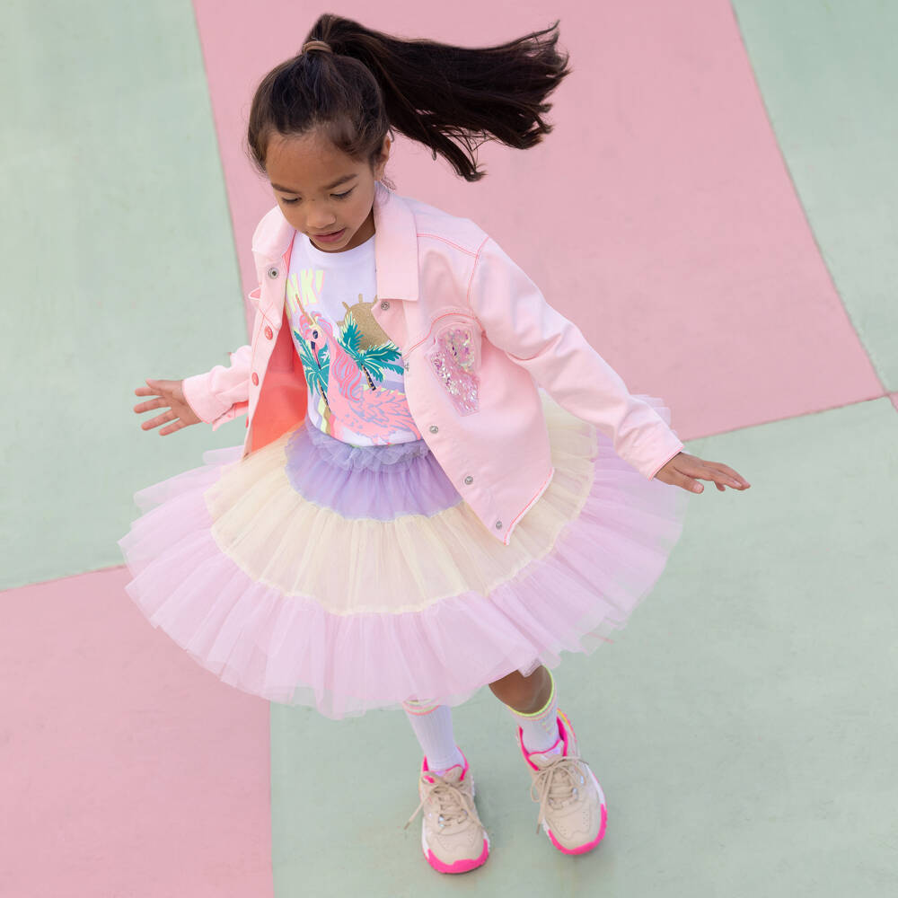 Billieblush-White Flamingo Ss Tee | Childrensalon Outlet