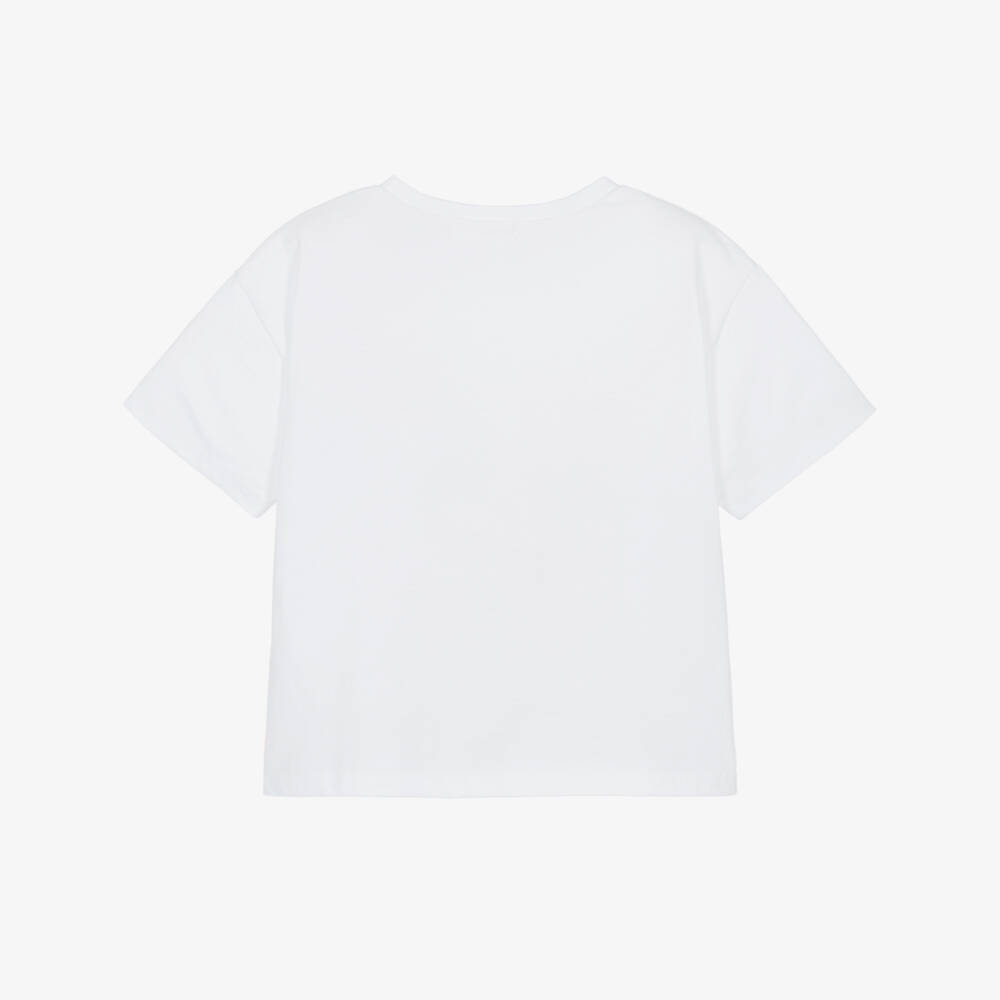 Billieblush-White Flamingo Ss Tee | Childrensalon Outlet