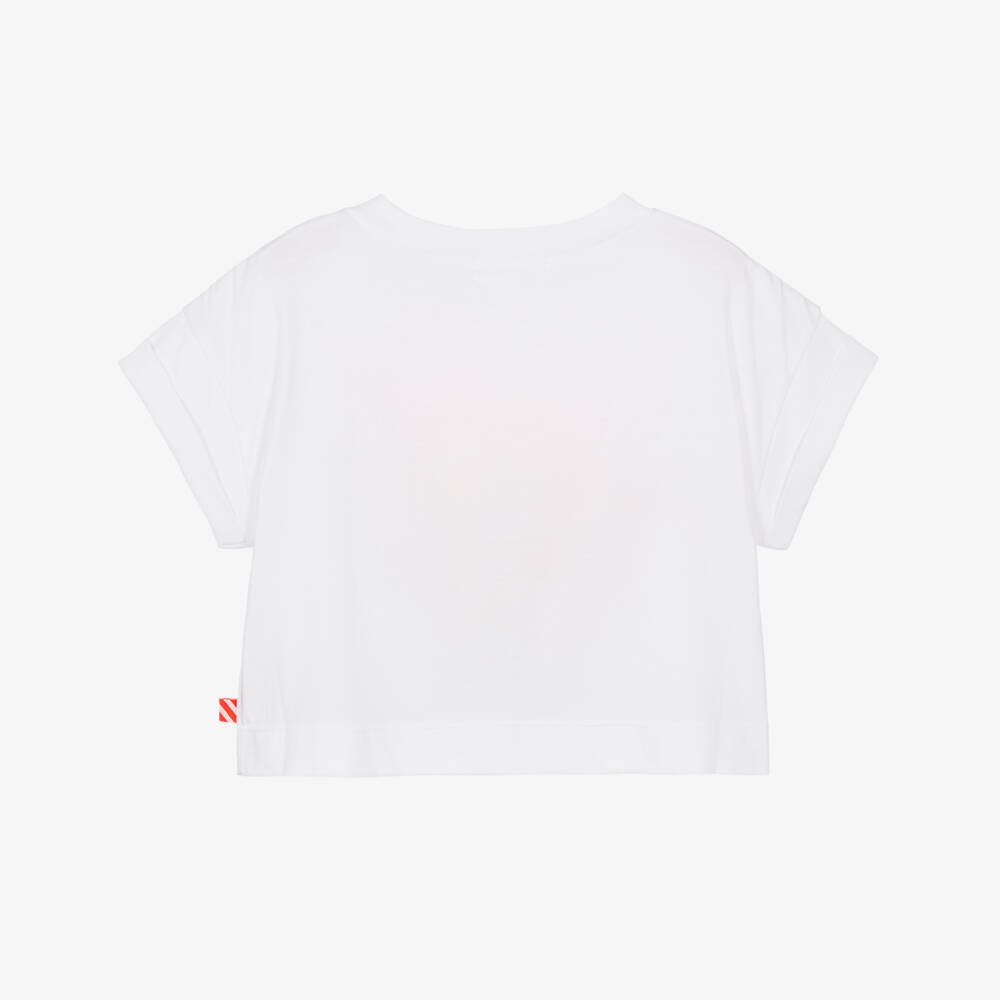 Billieblush-White Graphic Surf Ss Tee | Childrensalon Outlet
