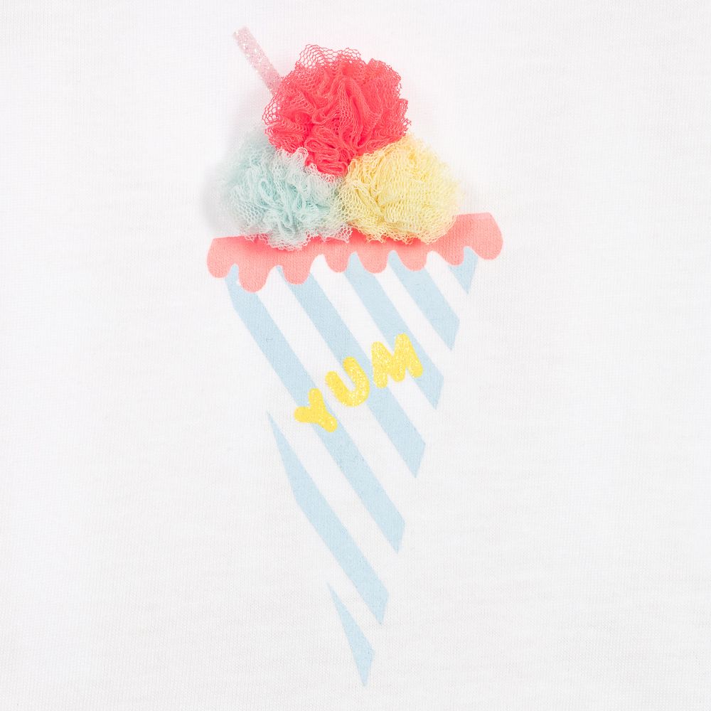 Billieblush-White Ice Cream T-Shirt | Childrensalon Outlet
