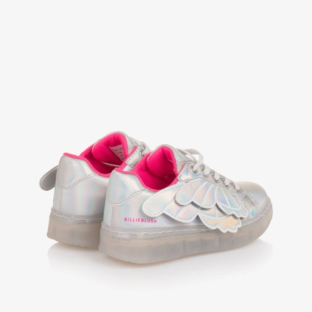 Billieblush-White Iridescent Butterfly Wings Trainers | Childrensalon Outlet