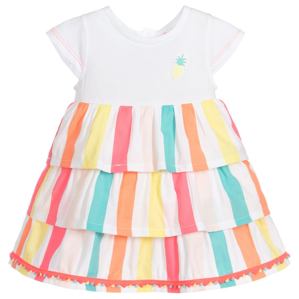 Billieblush-White & Pink Cotton Dress Set | Childrensalon Outlet