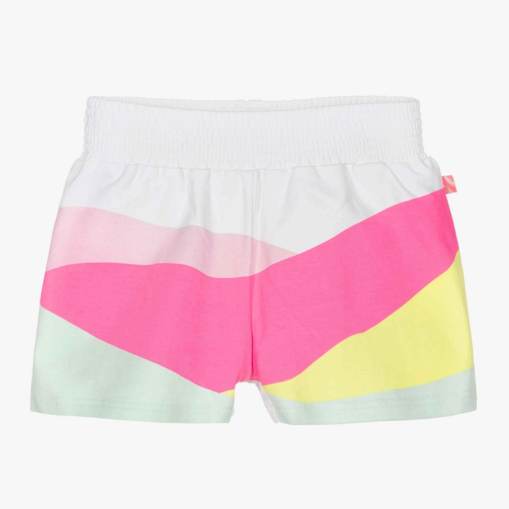 Billieblush - White & Pink Jersey Shorts | Childrensalon