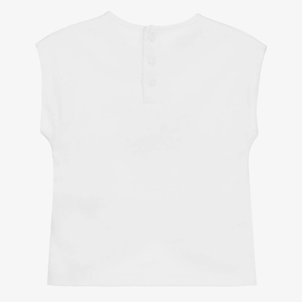 Billieblush-White Rainbow T-Shirt | Childrensalon Outlet