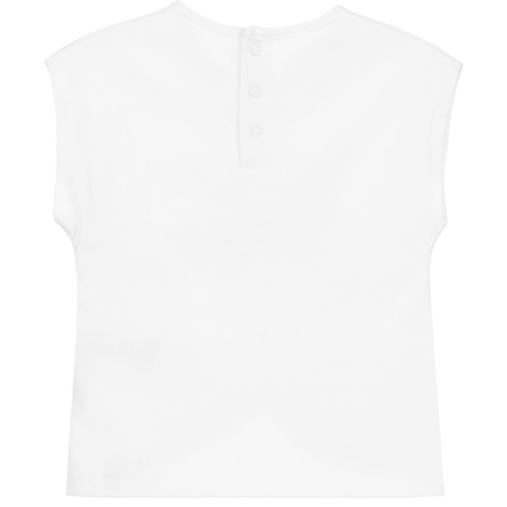 Billieblush-White Rainbow T-Shirt | Childrensalon Outlet