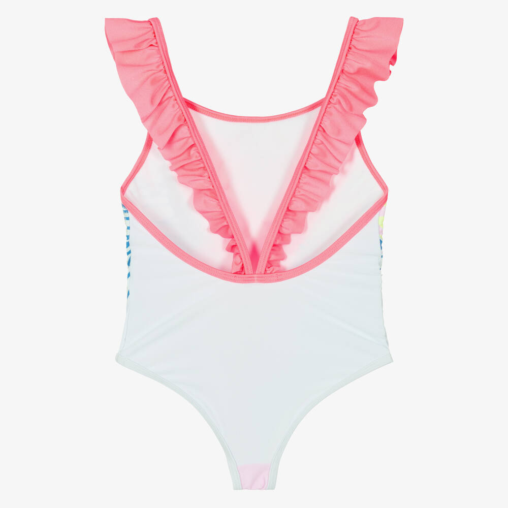 Billieblush-White Sequin Seahorse Swimsuit | Childrensalon Outlet