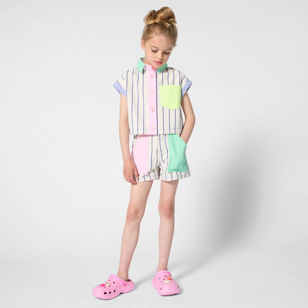 Billieblush-Белые шорты в полоску для девочек | Childrensalon Outlet