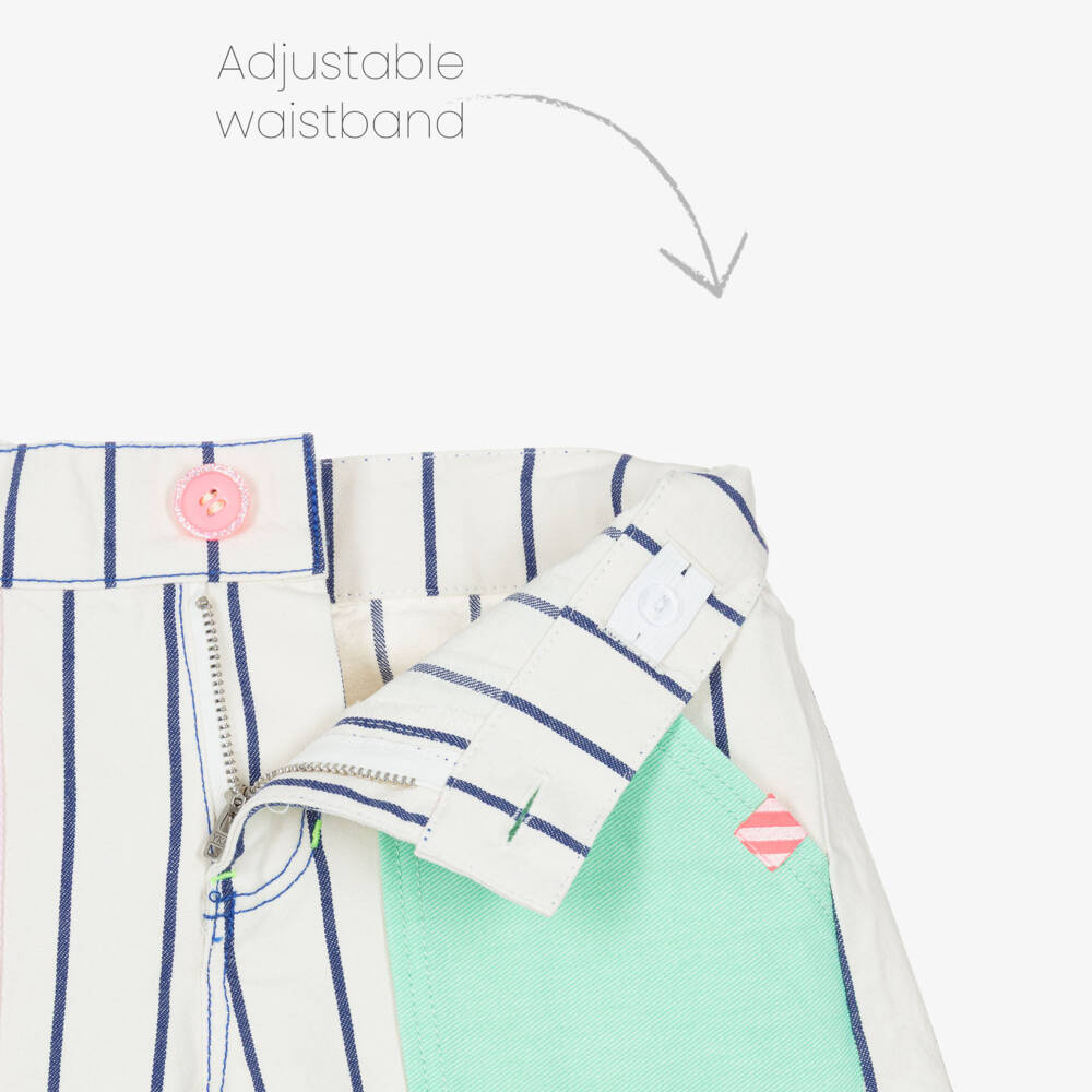 Billieblush-Белые шорты в полоску для девочек | Childrensalon Outlet