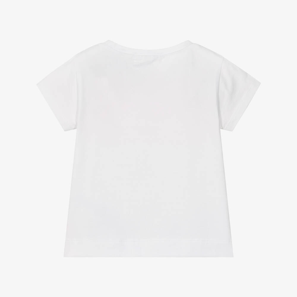 Billieblush-Белая футболка Sun Sea Sand Ss для девочек | Childrensalon Outlet