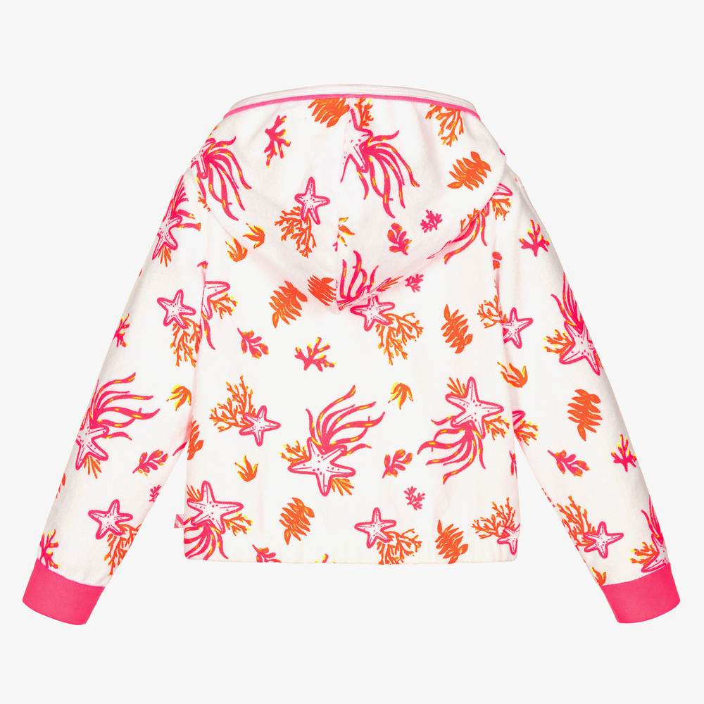 Billieblush-White Towelling Zip-Up Top | Childrensalon Outlet