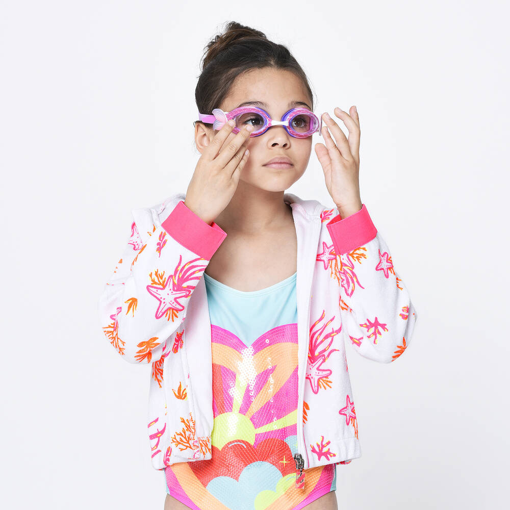 Billieblush-White Towelling Zip-Up Top | Childrensalon Outlet