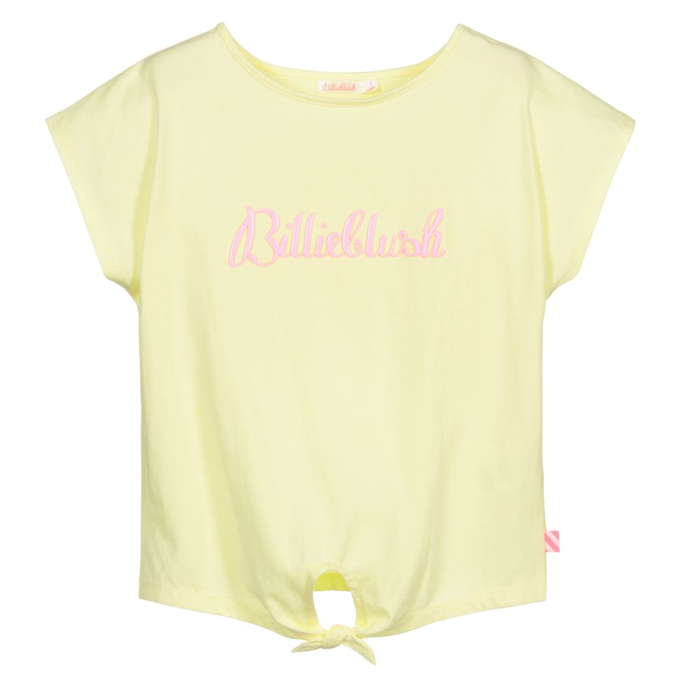 Billieblush-Желтая хлопковая футболка | Childrensalon Outlet