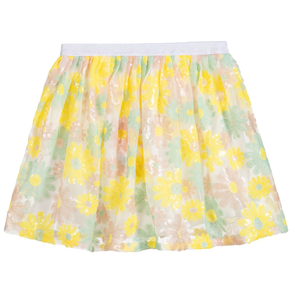Billieblush-Yellow & Green Sequin Skirt | Childrensalon Outlet
