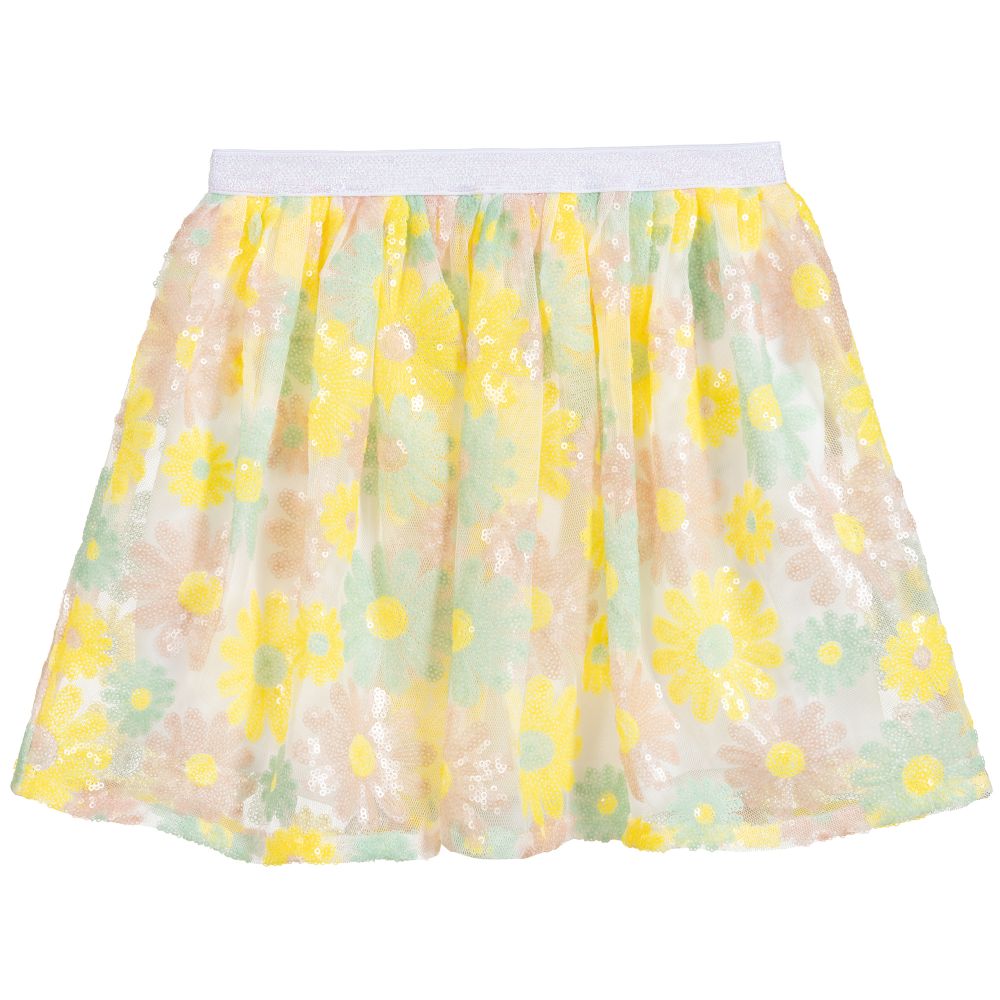 Billieblush - Yellow & Green Sequin Skirt | Childrensalon
