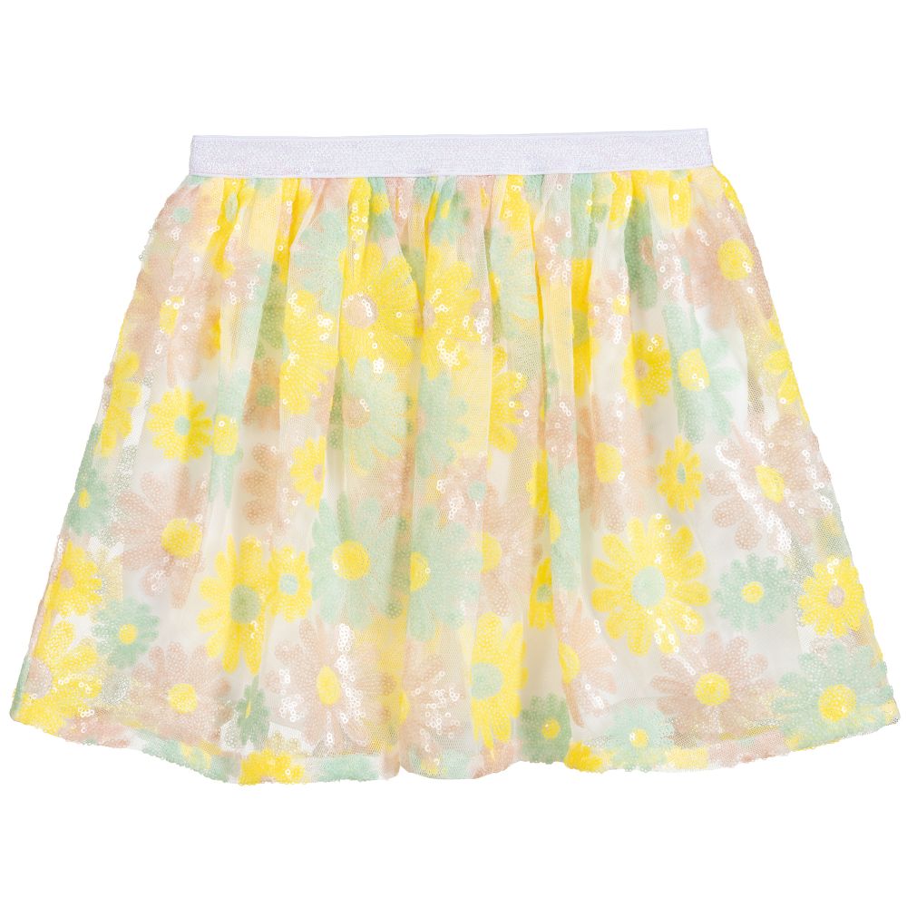 Billieblush-Yellow & Green Sequin Skirt | Childrensalon Outlet