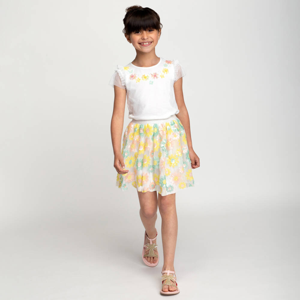 Billieblush-Yellow & Green Sequin Skirt | Childrensalon Outlet
