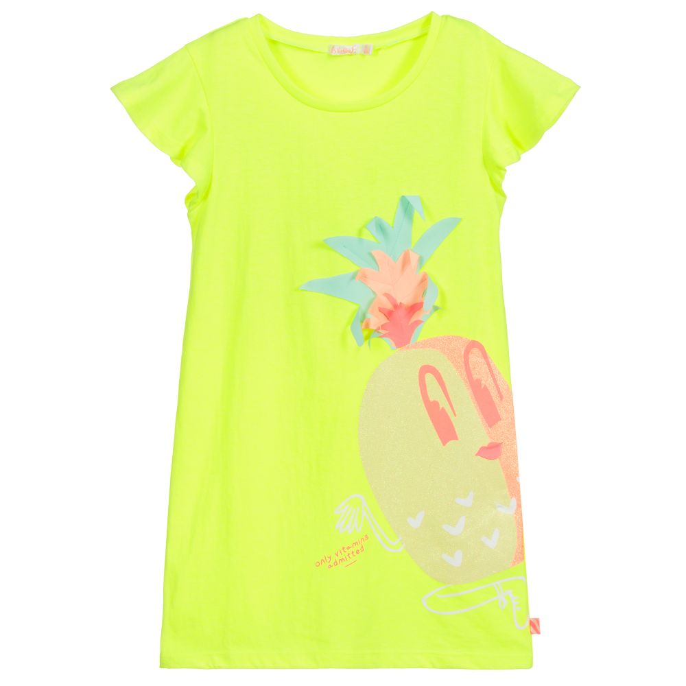 Billieblush - Gelbes Jerseykleid mit Ananas-Print | Childrensalon
