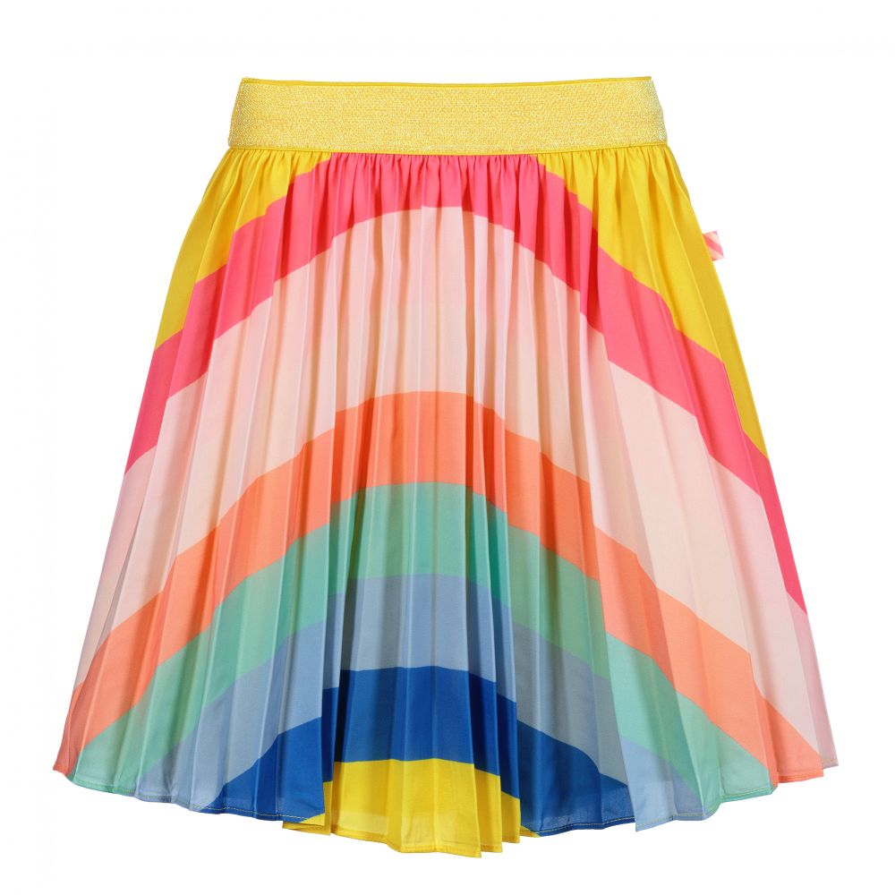 Billieblush - Yellow Rainbow Pleated Skirt | Childrensalon