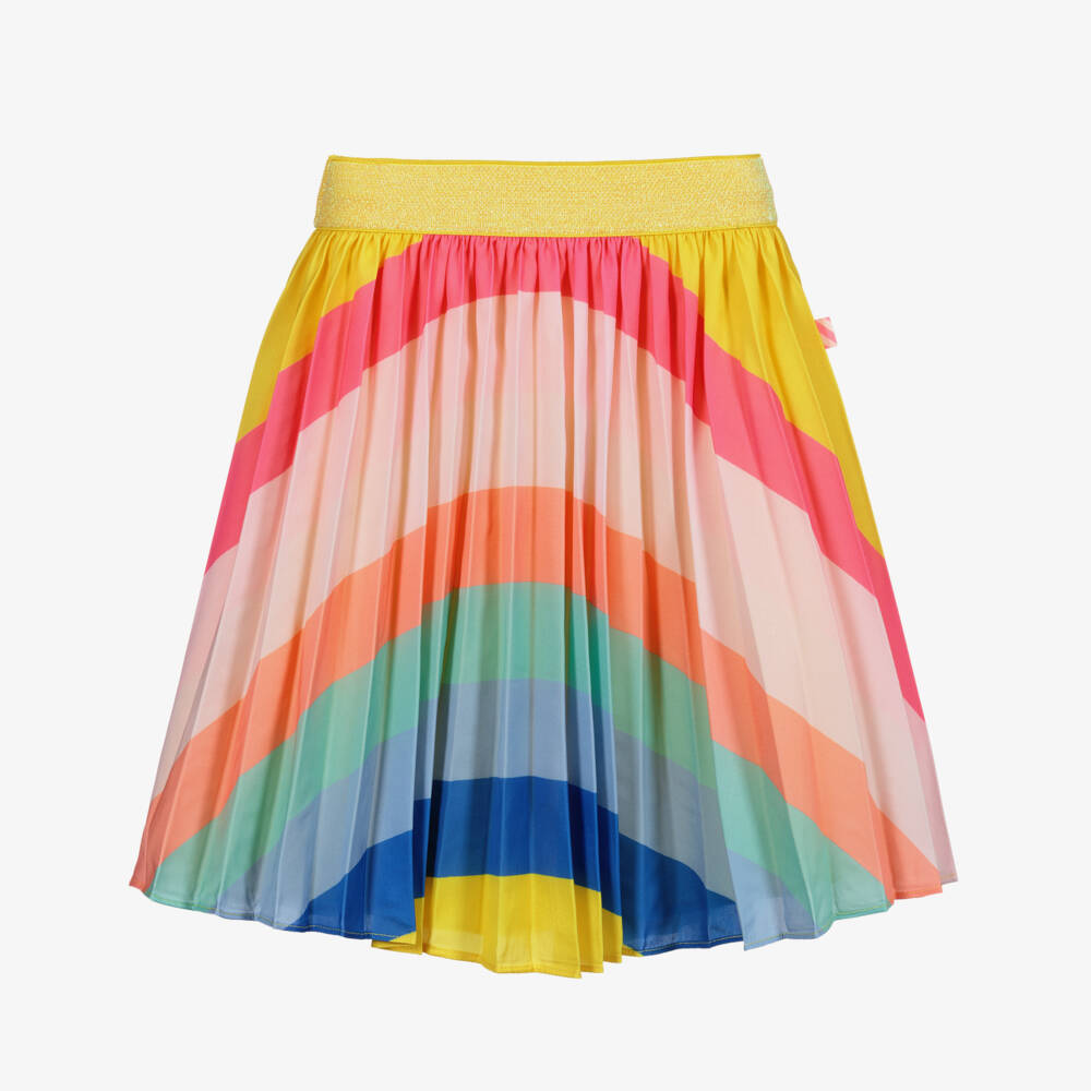 Billieblush-Yellow Rainbow Pleated Skirt | Childrensalon Outlet