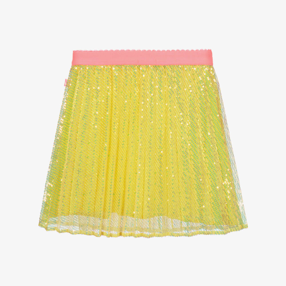 Billieblush-تنورة تول و ترتر لون أصفر و ذهبي | Childrensalon Outlet