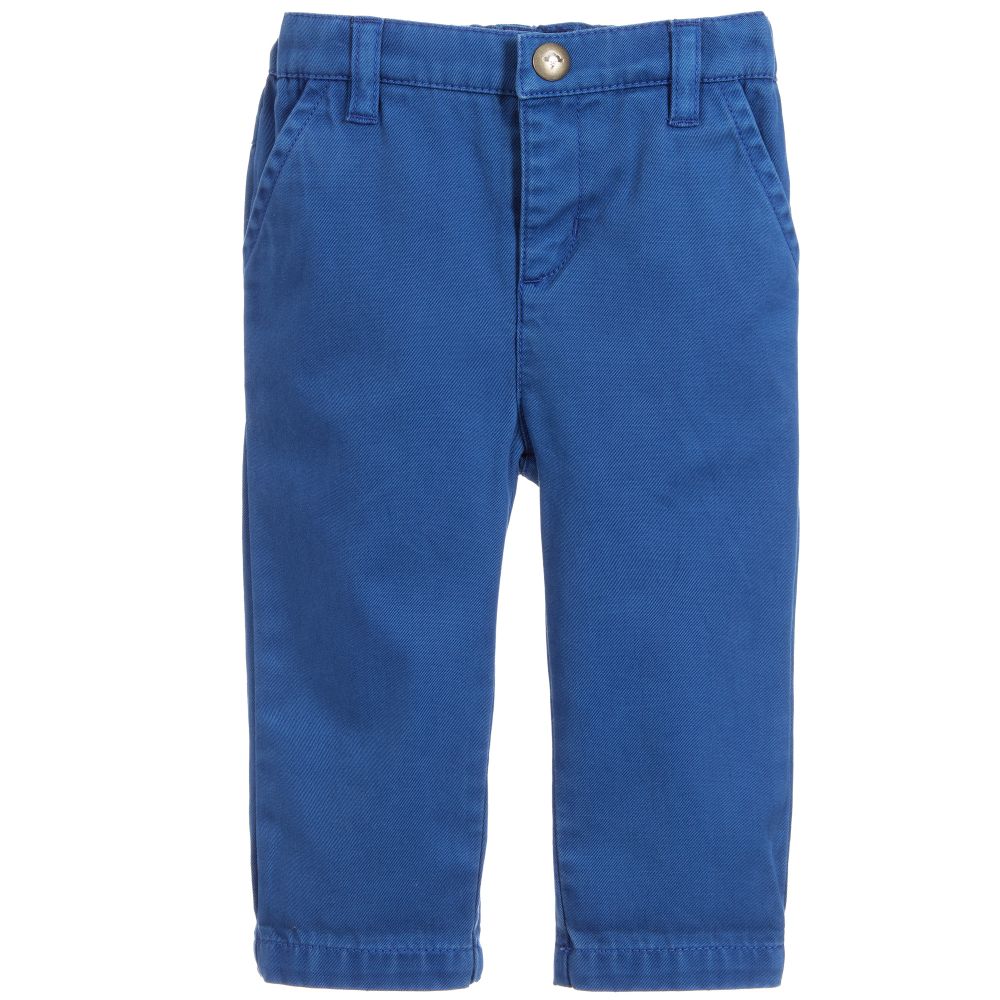 Billybandit - Boys Blue Cotton Trousers | Childrensalon
