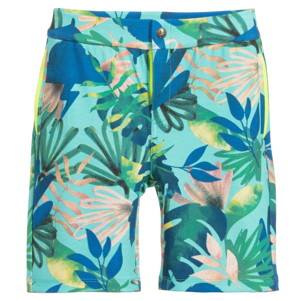 Billybandit - Boys Green Viscose Shorts | Childrensalon