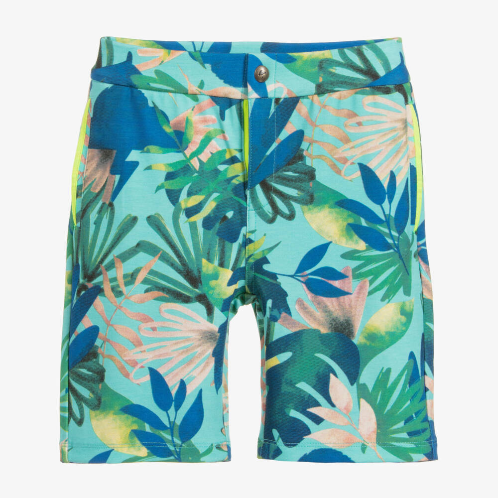 Billybandit-Boys Green Viscose Shorts | Childrensalon Outlet