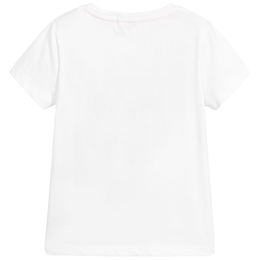 Billybandit-White Cotton Logo T-Shirt | Childrensalon Outlet