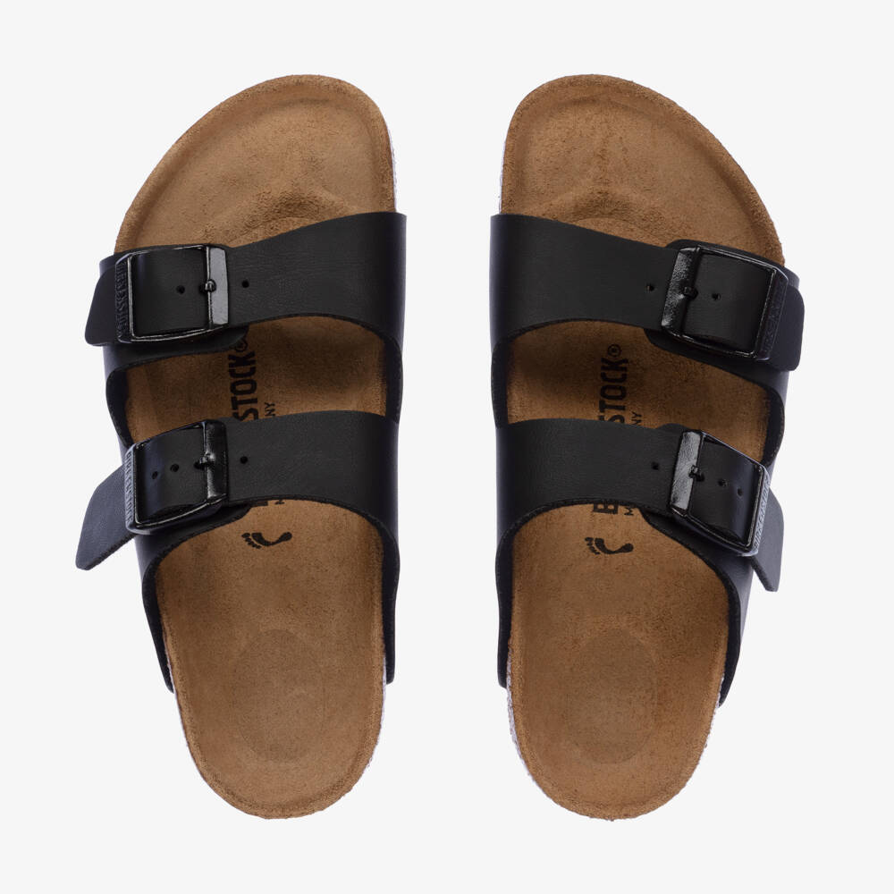 Birkenstock-Black Buckled Sandals | Childrensalon Outlet