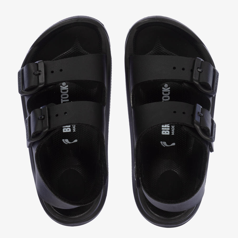 Birkenstock-Black Buckled Sandals | Childrensalon Outlet