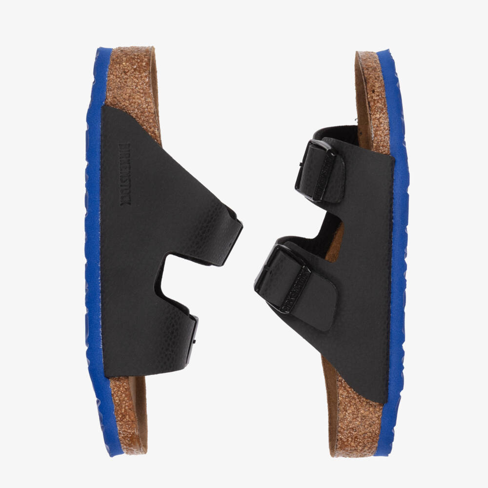 Birkenstock-Boys Black Slip-On Sandals | Childrensalon Outlet