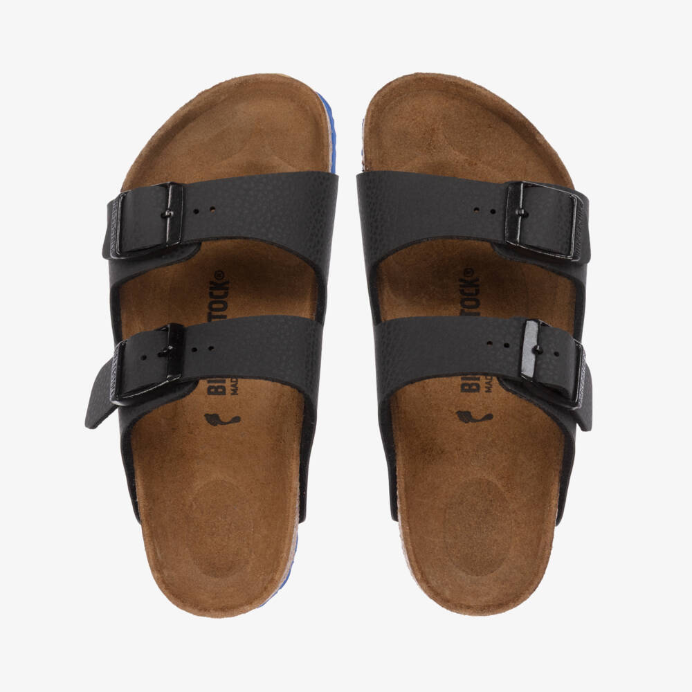 Birkenstock-Boys Black Slip-On Sandals | Childrensalon Outlet