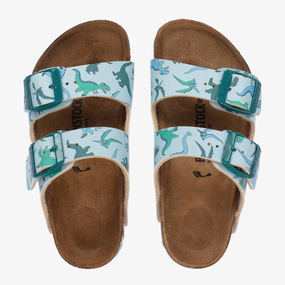 Birkenstock-Boys Blue Dinosaur Sandals | Childrensalon Outlet