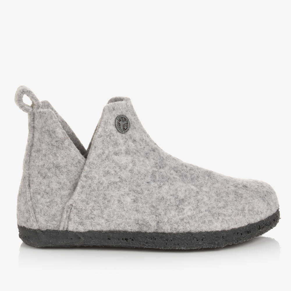 بيركنستوك-سليبرز جوخ صوف لون رمادي | Childrensalon Outlet