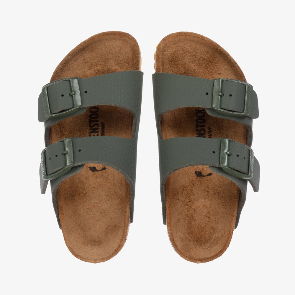 Birkenstock-Boys Khaki Green Sole Sandals | Childrensalon Outlet