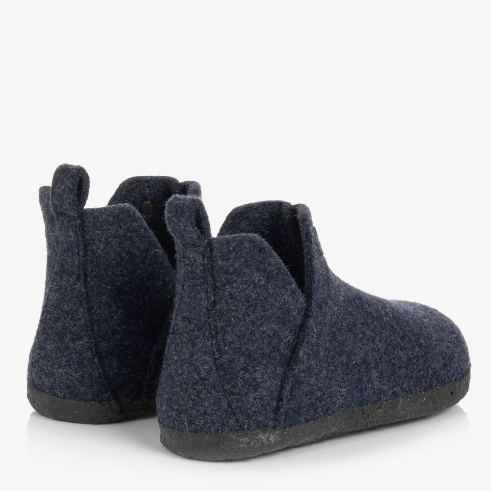 بيركنستوك-سليبرز جوخ صوف لون أزرق داكن | Childrensalon Outlet