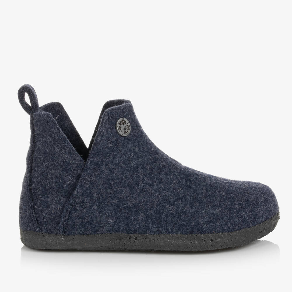 بيركنستوك-سليبرز جوخ صوف لون أزرق داكن | Childrensalon Outlet