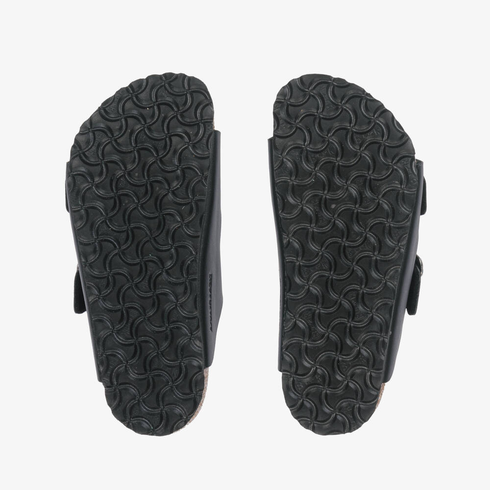 Birkenstock-Girls Black Flower Buckle Sandals | Childrensalon Outlet