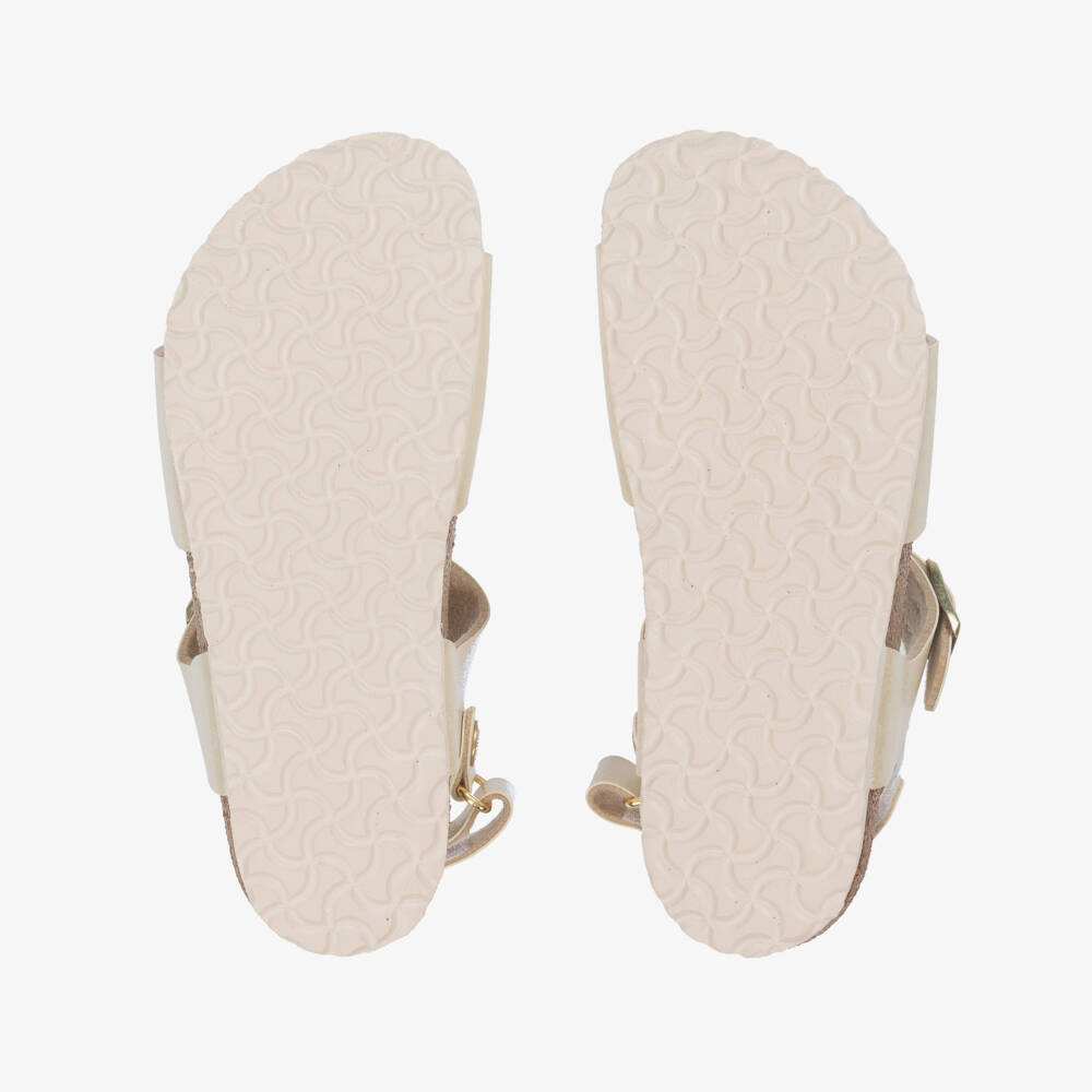 Birkenstock-Girls Ivory Graceful Sandals | Childrensalon Outlet