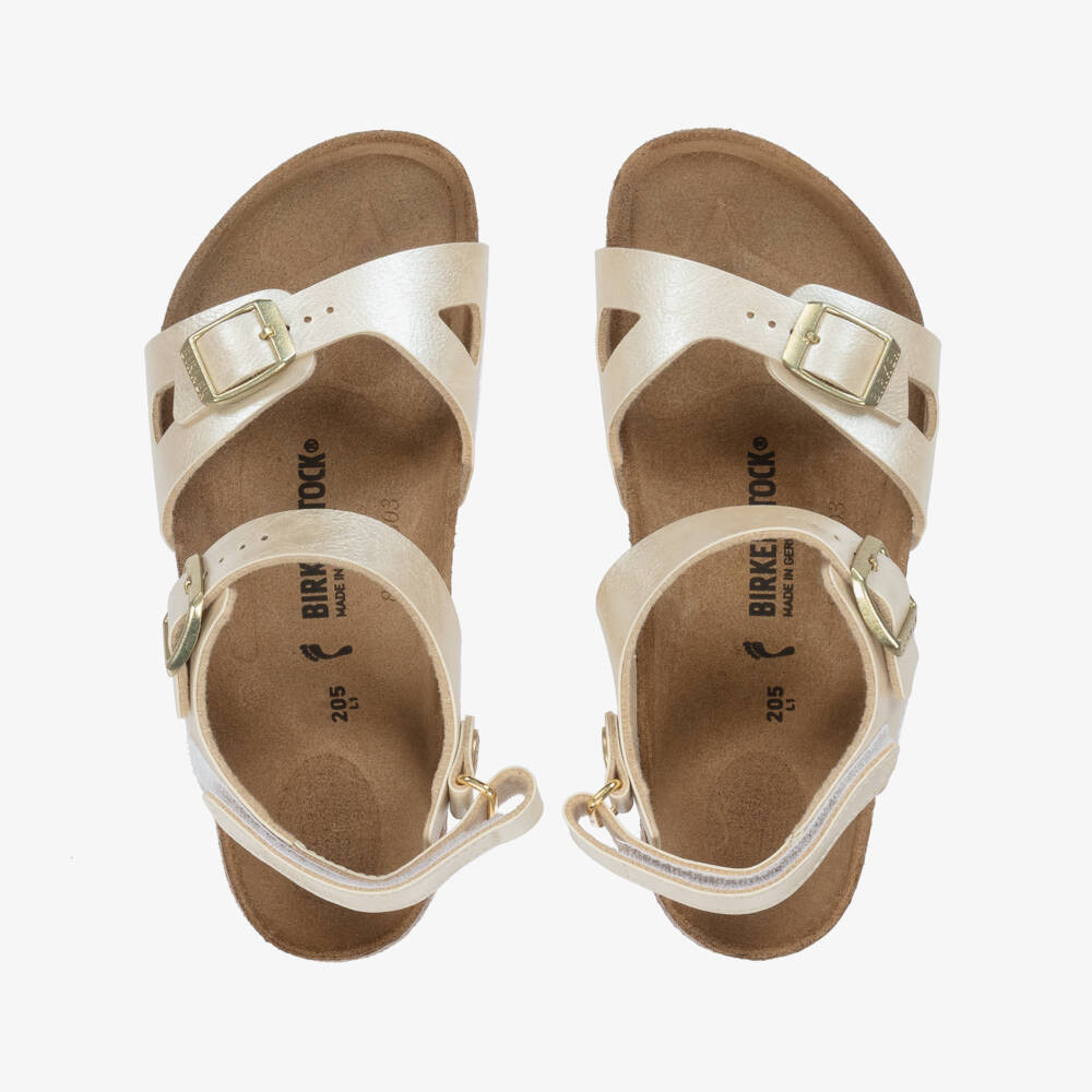 Birkenstock-Girls Ivory Graceful Sandals | Childrensalon Outlet