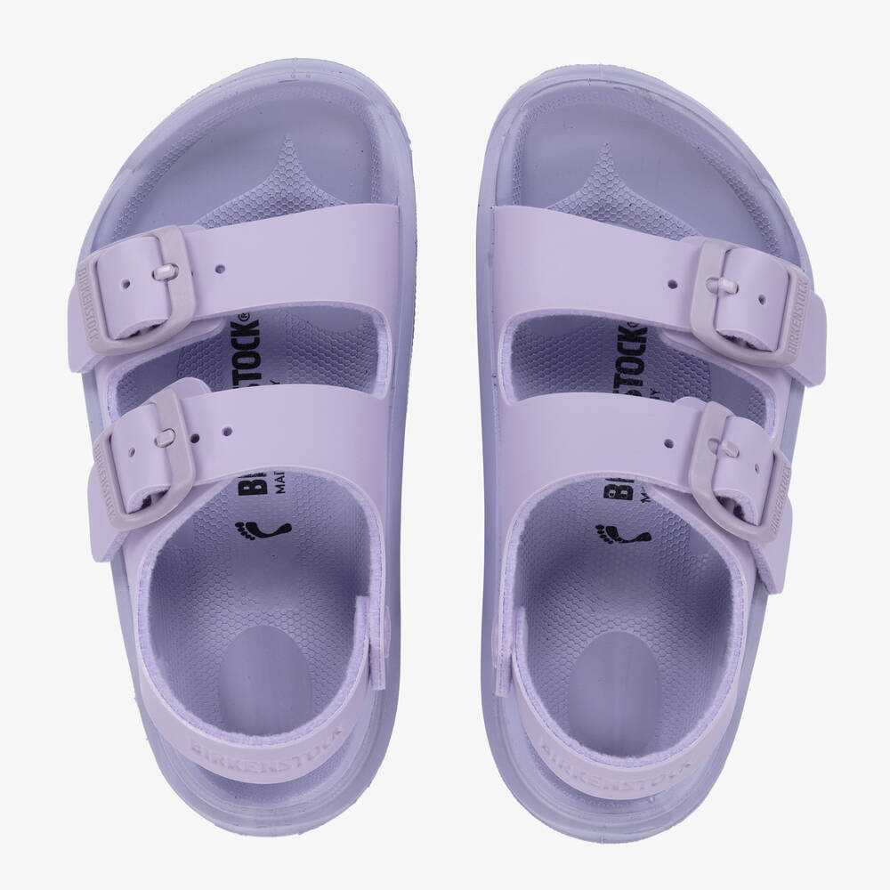 Birkenstock - Girls Lilac Purple Buckled Sandals | Childrensalon