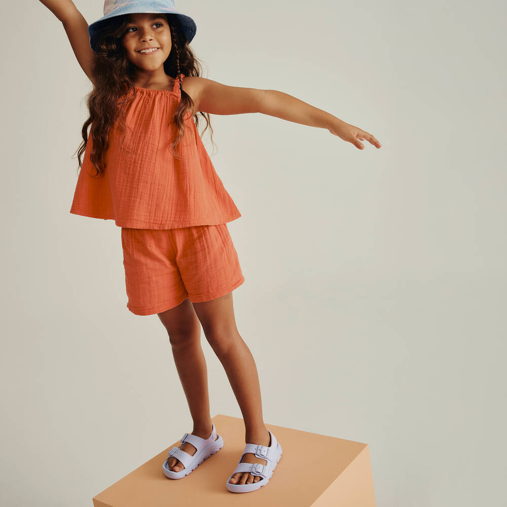 Birkenstock Girls Lilac Purple Buckled Sandals