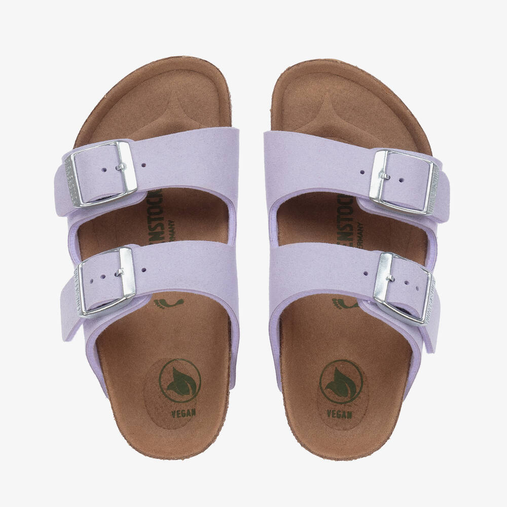 Birkenstock-Girls Lilac Purple Faux Leather Sandals | Childrensalon Outlet
