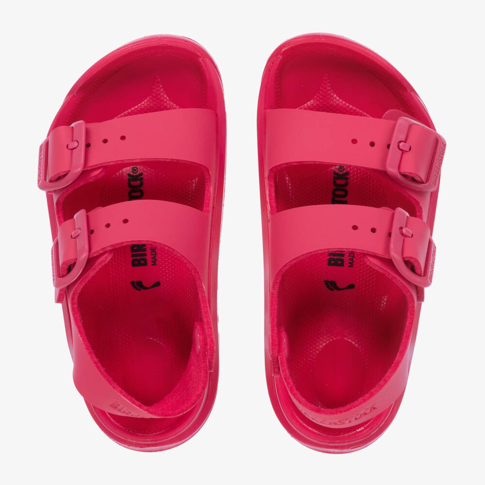 Birkenstock-Girls Pink Strap Sandals | Childrensalon Outlet