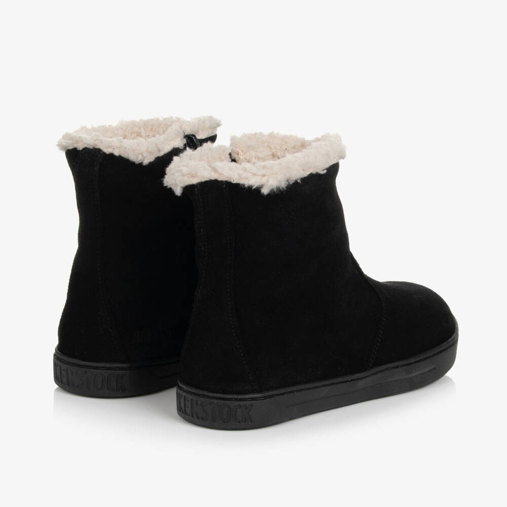 Birkenstock-Girls Suede Sherpa Ankle Boots | Childrensalon Outlet