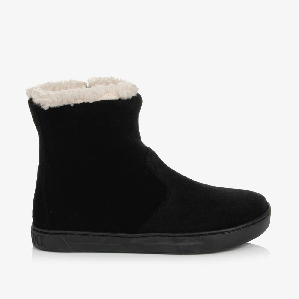 Birkenstock-Girls Suede Sherpa Ankle Boots | Childrensalon Outlet
