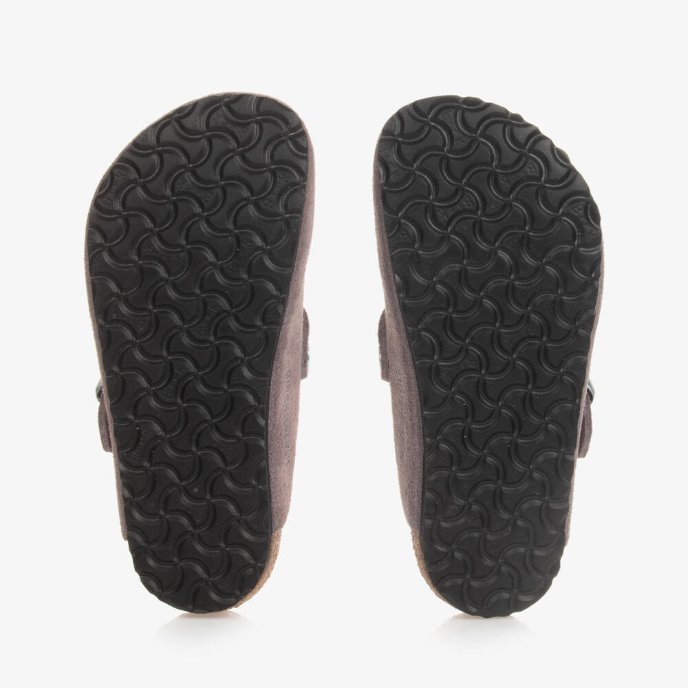 بيركنستوك-صندل كلوغ جلد صناعي لون بنفسجي للبنات | Childrensalon Outlet