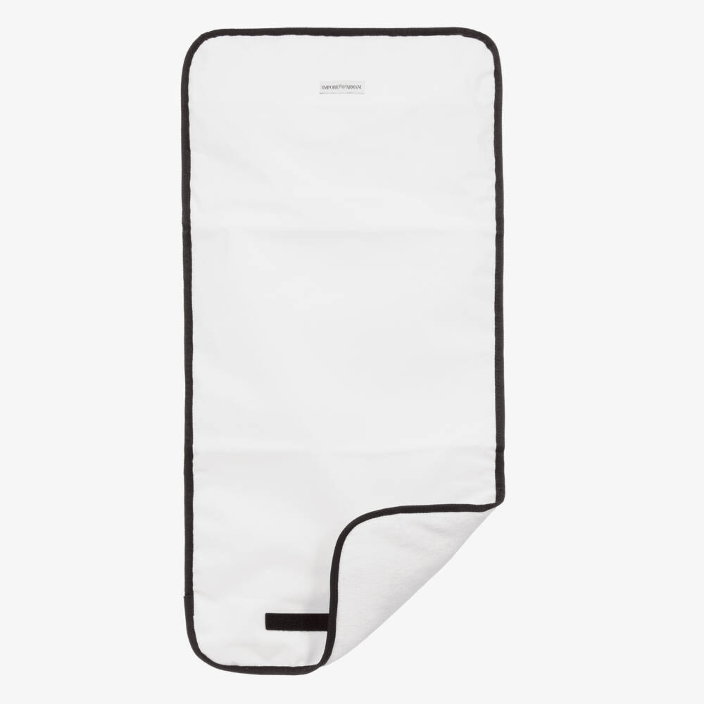 Emporio Armani-Black & Blue All-over Logo Changing Bag (36cm) | Childrensalon Outlet